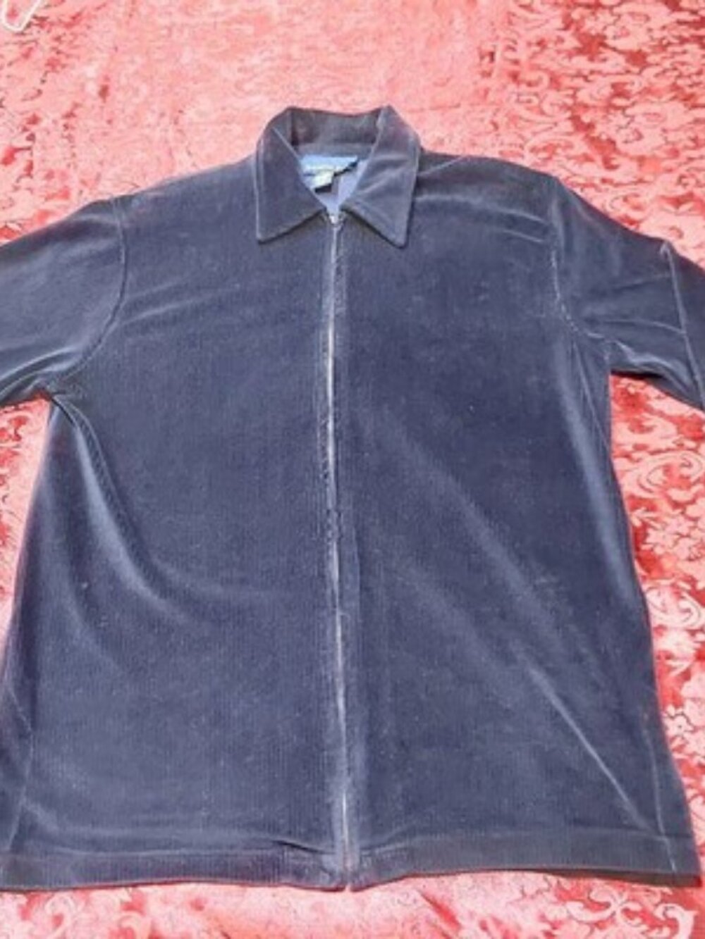 ​Charter Club Petite Brown Corduroy Zip Up Shirt Jacket Soft Cotton Blend Sz P/M